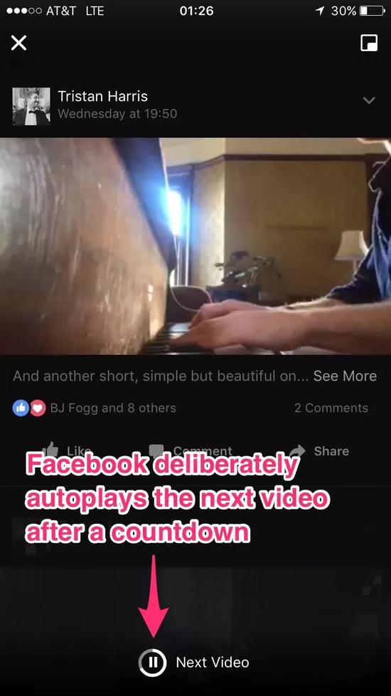 Netflix和Facebook都會(huì)在幾秒倒計(jì)時(shí)后自動(dòng)播放下一個(gè)視頻