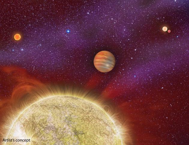 藝術(shù)示意圖：系外行星就是指太陽(yáng)系之外，圍繞其他恒星運(yùn)行的行星體。我們對(duì)于這些遙遠(yuǎn)世界幾乎一無(wú)所知，對(duì)它們的內(nèi)部結(jié)構(gòu)則更加陌生